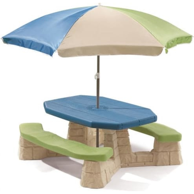 Step2 Stół Piknikowy z Parasolem i ławeczkami