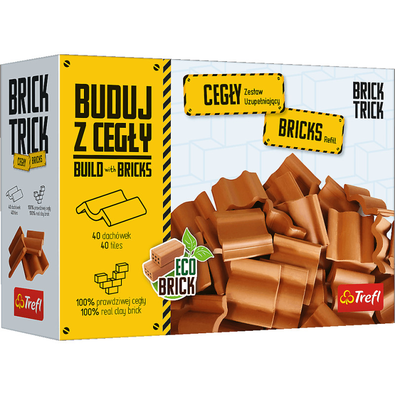 Trefl BRICK TRICK 61555 Cegły dachówki 40 szt