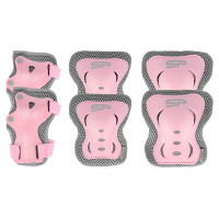 SPOKEY SHIELD bērnu aizsargu komplekts M izmērs, 940925 rozā/pelēks