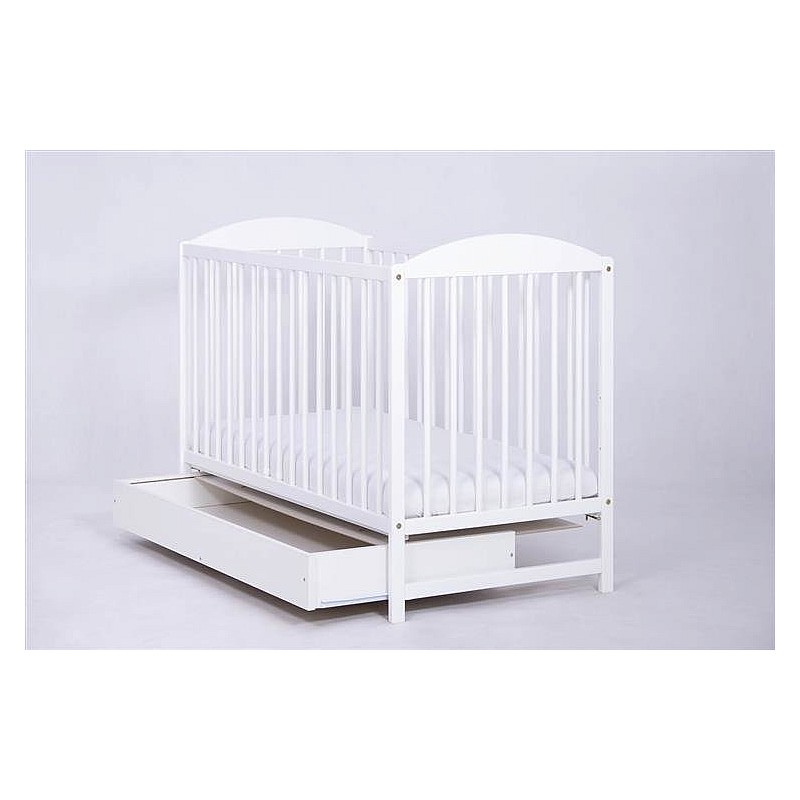 DREWEX LULAYA bērnu gulta ar atvilktni 120×60cm, balta