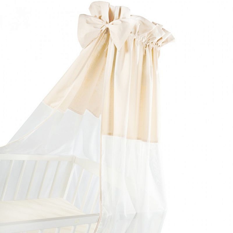 KLUPS Baldahīns kokvilna ar tillu 150x200cm - bēšs BUBEZ