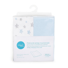 CEBABABY Palags pārtinamai virsmai 50x70-80cm 2gb. Blue + Blue Stars W-829-160-603