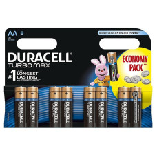 DURACELL Turbo Max Bateriju komplekts AA, LR06, 8gb.