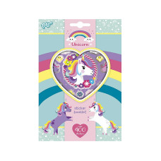 TOTUM uzlīmju komplekts Unicorn Sticker Book, 4 loksnes, 071117