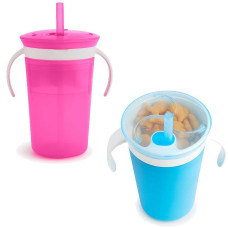 MUNCHKIN Snack and Sip krūzīte 266 ml/118 ml IZPĀRDOŠANA