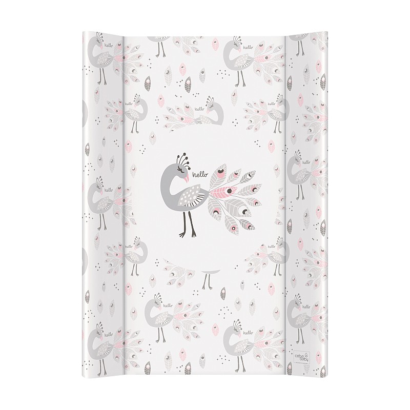 CEBABABY pārtinamā virsma ar cietu pamatni 70x50cm Comfort Lolly Polly Peacock W-203-120-608
