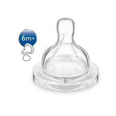 PHILIPS AVENT Classic+ SCF636/27 Barošanas pudeļu knupīši 6+mēn. (2gab.)