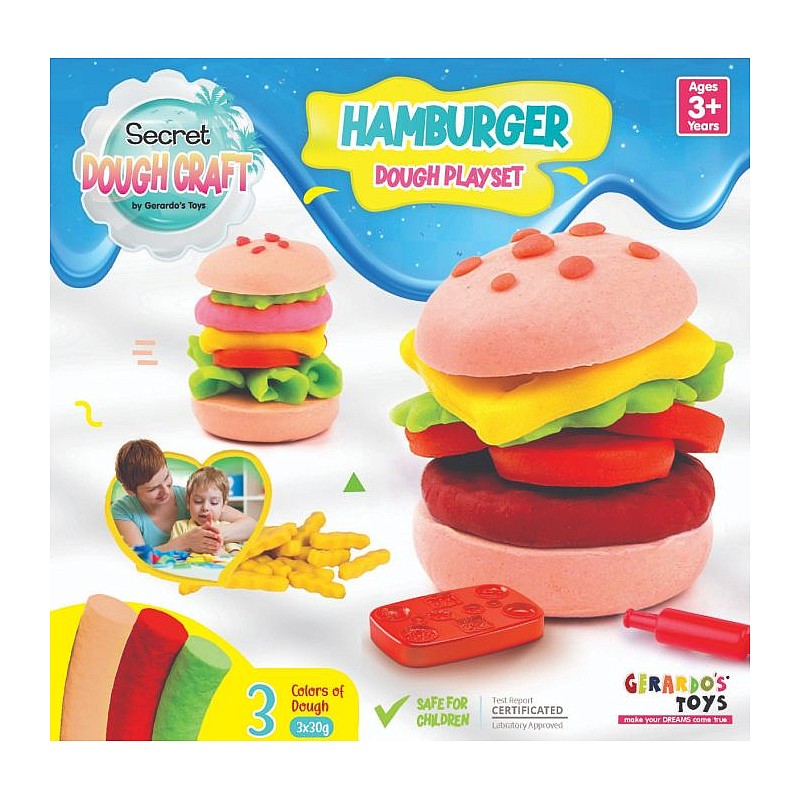 GERARDOS TOYS plastilīna komplekts HAMBURGER 3g+ 56448