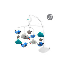 BABYONO Muzikālais karuselis ar mīkstām mantiņām 0m+ PLANES, 627