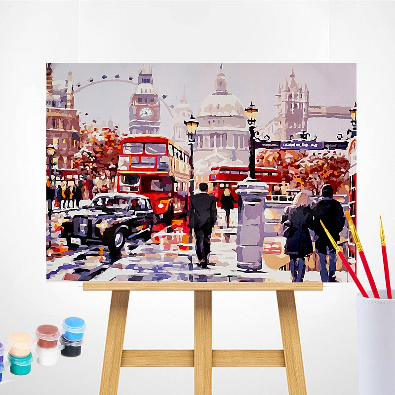 TSVETNOY Gleznošanas komplekts pēc numuriem 40x50cm London Street, MG2204e