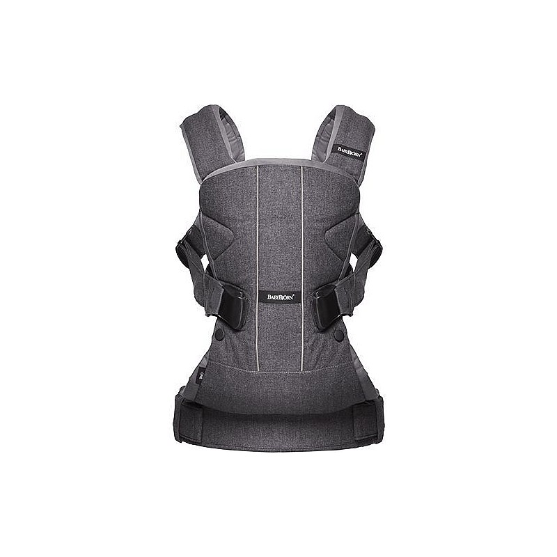 BABYBJORN ONE Cotton Mix ķengursoma - Denim grey/dark grey 098094
