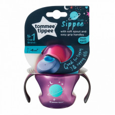 TOMMEE TIPPEE Mācību krūzīte meitenēm 150ml 4m+ purple