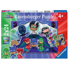 Ravensburger puzle PJ Masks 2x24gb. R07824 IZPĀRDOŠANA