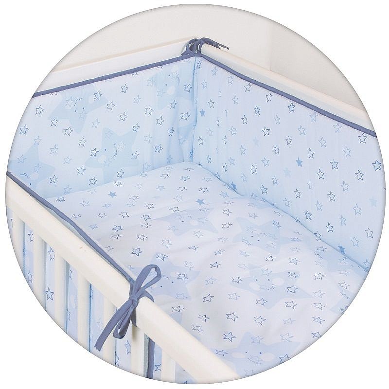 CEBABABY gultas veļas komplekts no 3 daļām 135x100cm LUX STARS BLUE IZPĀRDOŠANA