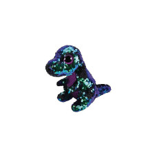 TY Flippables Mīkstā rotaļlieta CRUNCH GREEN PURPLE SEQUIN DINOSAUR 24cm, TY36429