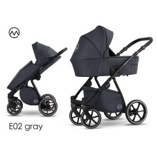 LONEX PAX EKO  Universālie rati 3in1, E02 Grey