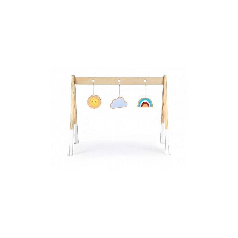 Ecotoys izglītojošs koka statīvs ar rotaļlietām