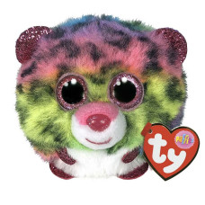 TY PUFFIES Mīkstā rotaļlieta DOTTY - multicolor leopard puf 8cm, TY42519