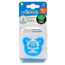 DR.BROWNS Glow in the Dark PreVent Butterfly tumsā spīdošs silikona māneklītis, 12+, zils IZPĀRDOŠANA