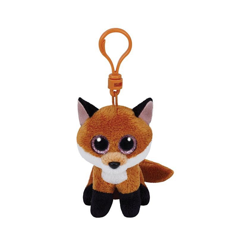 TY Beanie Boos Mīkstā rotaļlieta - piekariņš BROWN FOX SLICK 8cm, TY36613