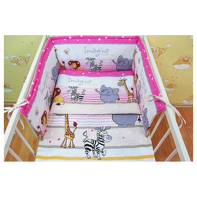 ANKRAS Apmalīte bērnu gultiņai Imagine 180 cm - pink