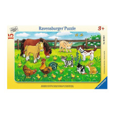 Ravensburger Plakanā puzle Mājdzīvnieki 15gab. 3+, 06046