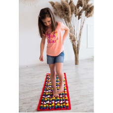 IGORA Masāžas paklājs ar akmentiņiem FOOT MAT 150х40cm, MS-1214-2 sarkans