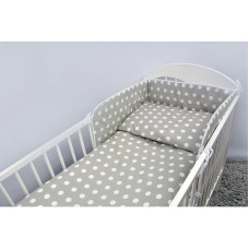 ANKRAS DOTS gultas veļas komplekts no 5 daļām 120x90cm/180cm GREY