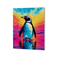 SPLAT PLANET Gleznošanas komplekts pēc numuriem 30x40cm PENGUIN, SP46659