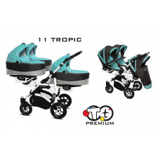 BABYACTIVE TRIPPY Premium rati trīnīšiem 2in1, 11 TROPIC GREEN ar baltu rāmi