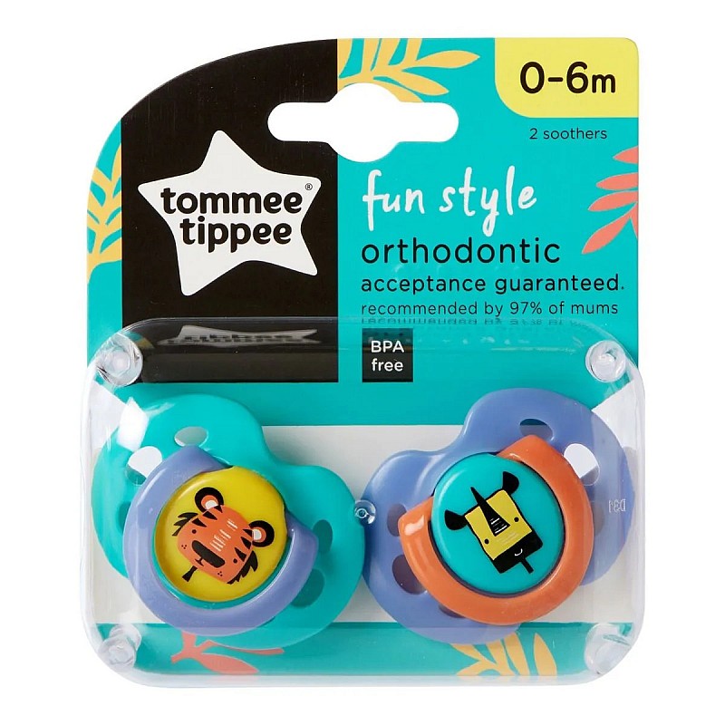 TOMMEE TIPPEE māneklis Fun unisex 0-6 m 2 gab., 433470
