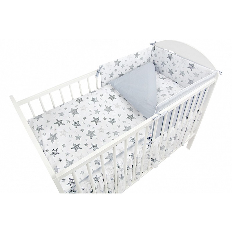 ANKRAS NEW STARS Gultas veļas komplekts no 3 daļām 120x90cm - 180cm - pelēks