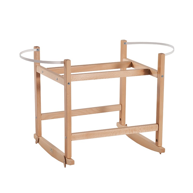 AHOJBABY MOSES grozu statīvs ar šūpošanās funkciju RockingBaby Stand colorless lacquer