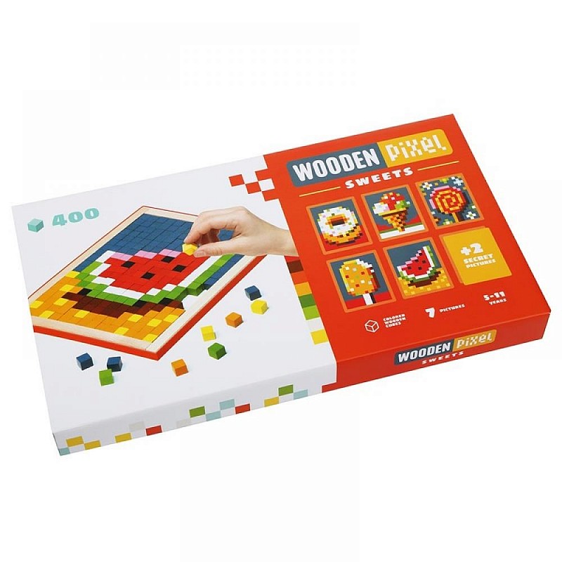 CUBIKA Mozaīka Wooden pixels 6 Sweets, 14927 IZPĀRDOŠANA
