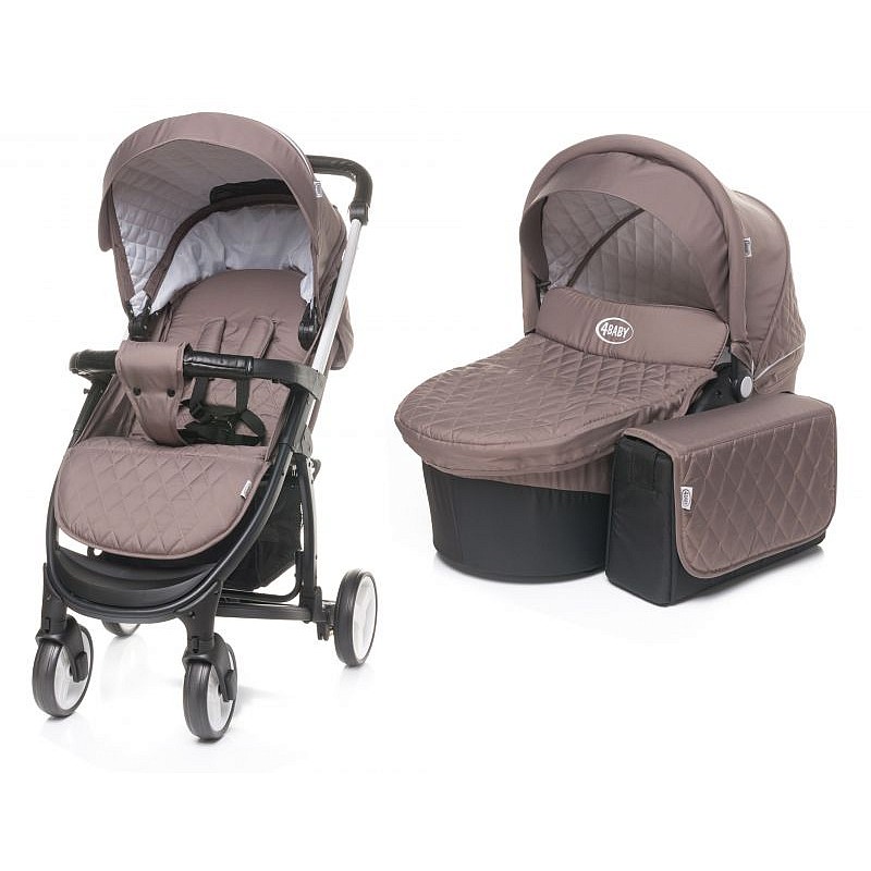 4BABY ATOMIC universālie rati 2in1 - BROWN/BEIGE