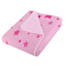 DUET BABY Pleds 80x90cm 3D+SOFT STARS, 684 rozā