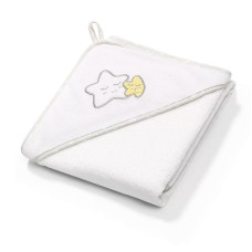 BABYONO Dvielis ar kapuci 76x76cm 141/07 STARS white