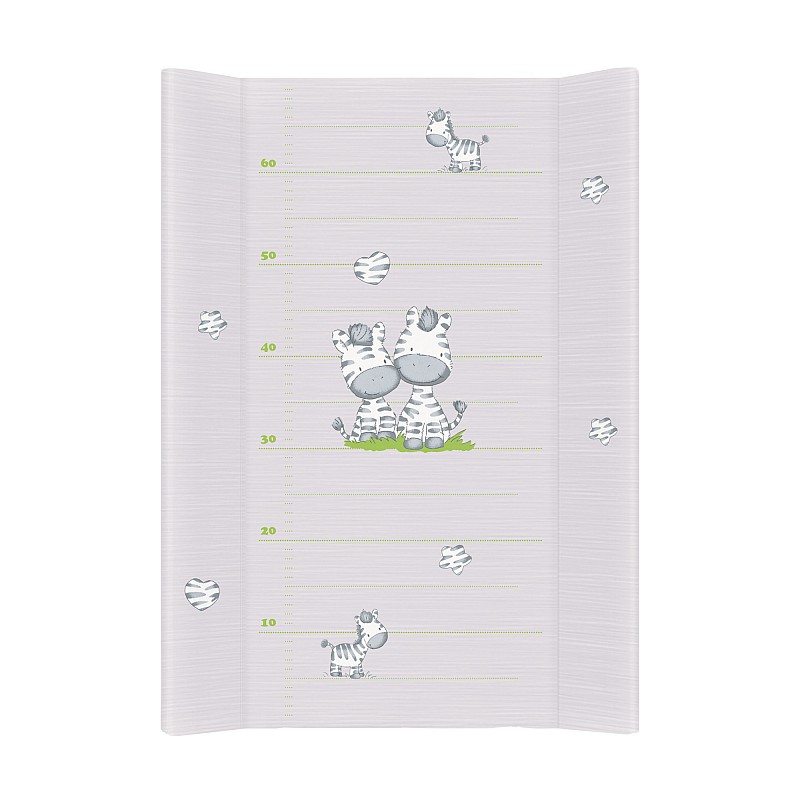 CEBABABY pārtinamā virsma ar cietu pamatni 70x50cm Comfort Zebra grey W-203-002-260