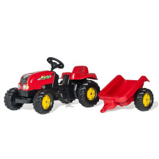 ROLLY TOYS pedāļu traktors ar piekabi Rolly Kid 012121 sarkans