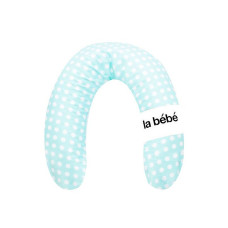 LA BEBE Rich Cotton Barošanas pakaviņš spilvens Blue dots 30x175cm 85705