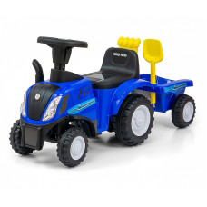 MILLY MALLY HOLLAND T7 TRAKTOR stumjamā mašīna - skrejmašīna ar piekabi BLUE