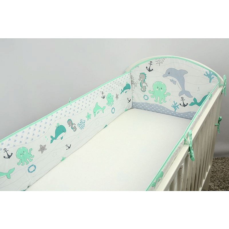 ANKRAS Ocean Apmalīte bērnu gultiņai 360 cm, green