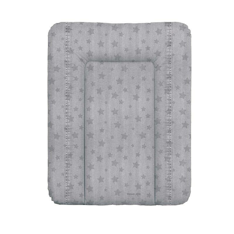 CEBABABY WM Mīkstā pārtinamā virsma 50х70cm Denim Style Stars grey