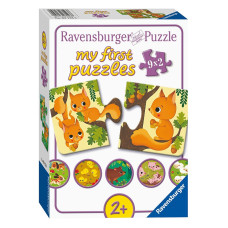 RAVENSBURGER Mana pirmā puzle 9x2 Animal Families R03123