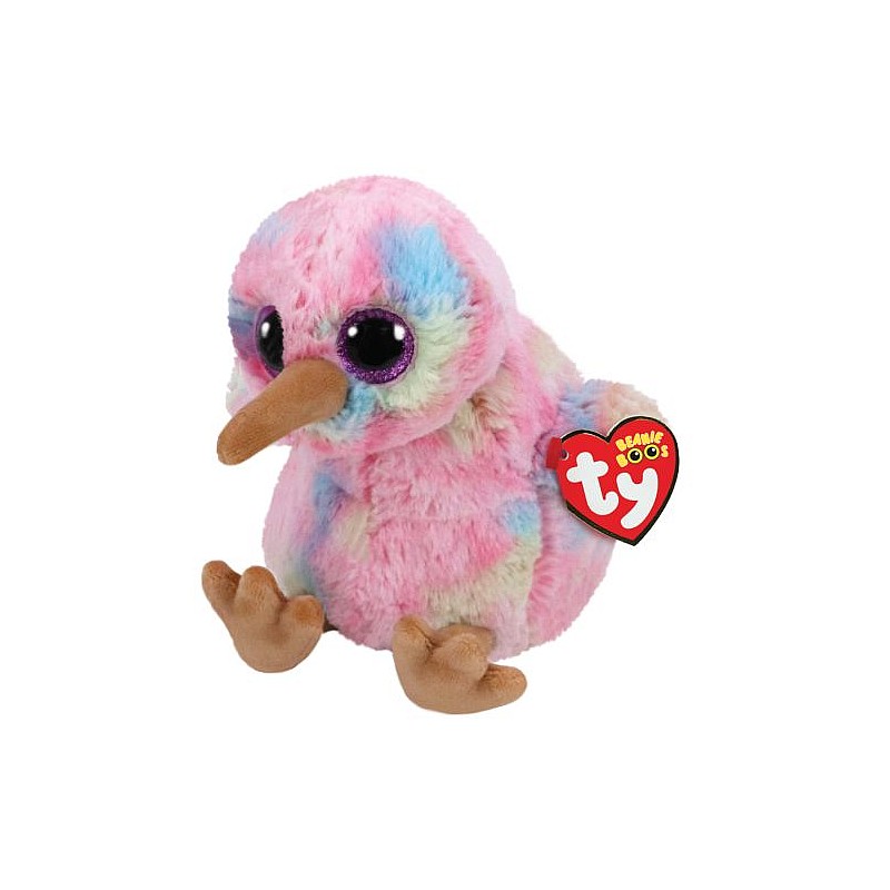 TY Beanie Boos Mīkstā rotaļlieta KIWI - milticolored reg 15cm, TY36213 IZPĀRDOŠANA