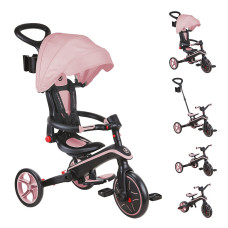 GLOBBER trīsritenis Explorer Trike Foldable 4in1, tumši pasteļrozā, 732-210