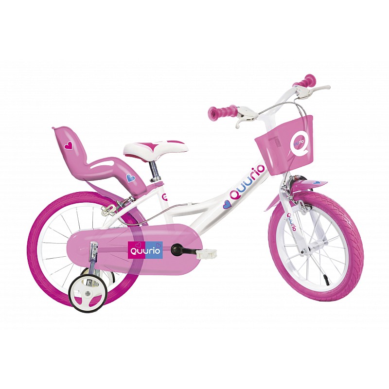 QUURIO BIKE bērnu velosipēds, izmērs 16", rozā-balts, 164 RN