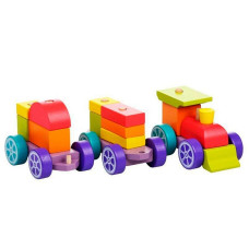 CUBIKA koka vilciens ar klučiem Rainbow expres Train LP-3 IZPĀRDOŠANA