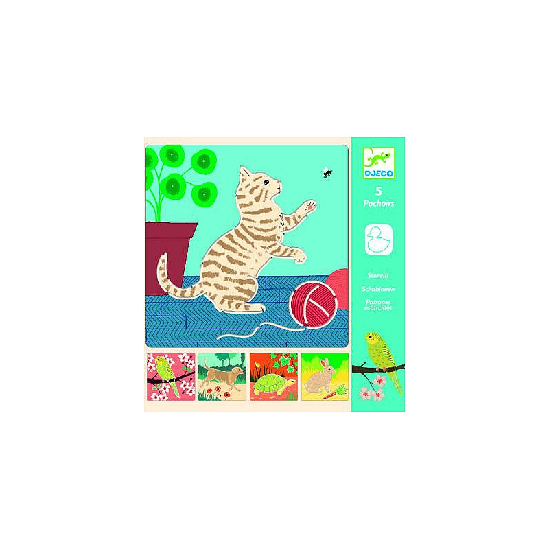 DJECO Trafareti - Mīlīgie draugi 5gab., DJ08820