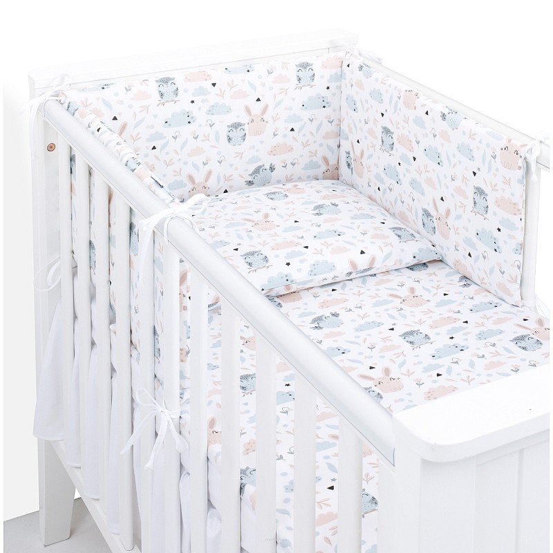 MamoTato gultas veļas komplekts 3D/ 135x100cm the GLADE, white 133743